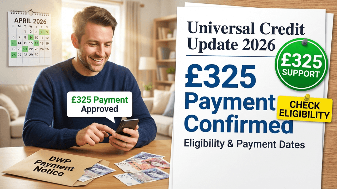 DWP Confirms £325 Universal Credit Payment for April 2026 – Check Eligibility & Dates